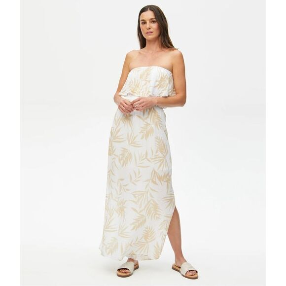 New. Michael Stars leaf print maxi dress. Medium. Retails $158 - Picture 2 of 5